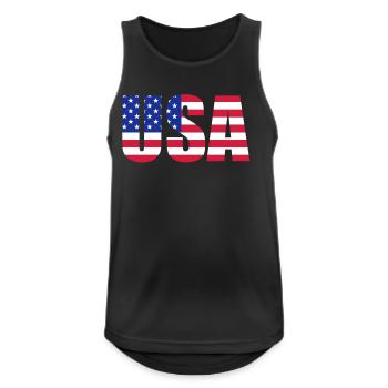 American flag - Men's Breathable Tank Top - black - Front - Nick (188cm)