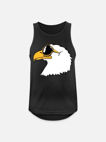 Eagle sunglasses cool bird funny - Men's Breathable Tank Top - black