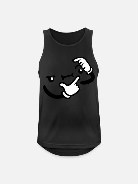 Hand Gesture Thinking - Men's Breathable Tank Top - black