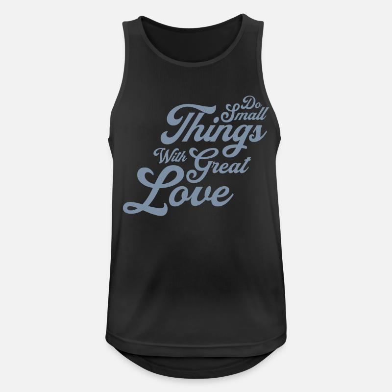 Zitat do small things - Männer Tank Top atmungsaktiv - Schwarz