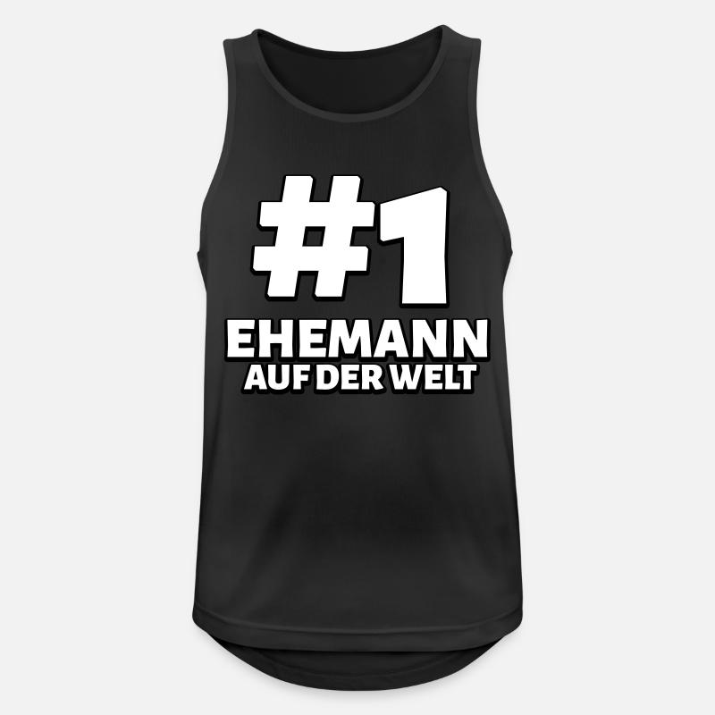 Bester Ehemann Spruch Geschenk - Männer Tank Top atmungsaktiv - Schwarz