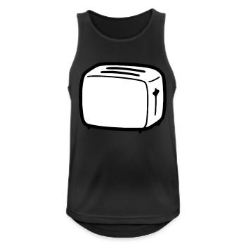 toaster - Débardeur respirant Homme - noir - Devant - Nick (188cm)