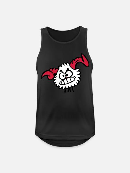 Kugell Widder - Männer Tank Top atmungsaktiv - Schwarz