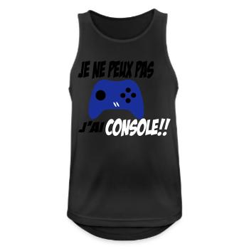 j'ai console - Débardeur respirant Homme - noir - Devant - Nick (188cm)