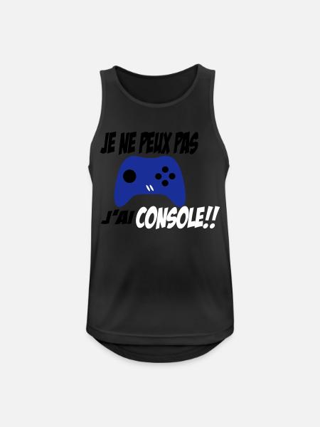 j'ai console - Débardeur respirant Homme - noir