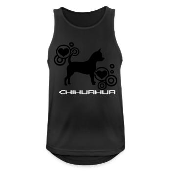 chihuahua_hearts1 - Débardeur respirant Homme - noir - Devant - Nick (188cm)