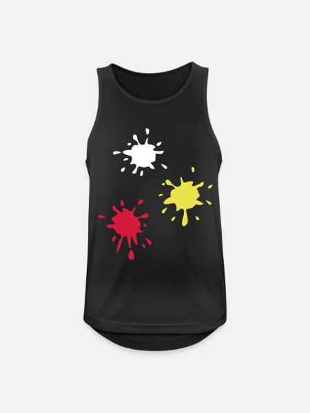 Kunst, Fleck, Paintball - Männer Tank Top atmungsaktiv - Schwarz