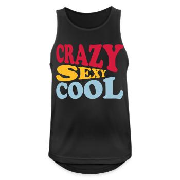 design cool sexy fou - Débardeur respirant Homme - noir - Devant - Nick (188cm)