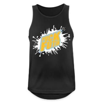 puck futin Logo Design - Männer Tank Top atmungsaktiv - Schwarz - Vorne - Nick (188cm)