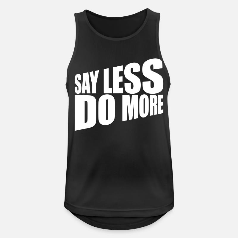 say less do more - Men's Breathable Tank Top - black