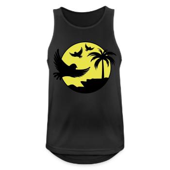 Oiseaux Palmtree Design 2 - Débardeur respirant Homme - noir - Devant - Nick (188cm)