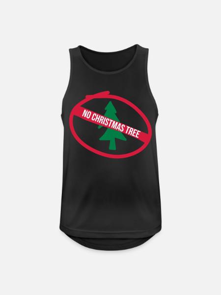 No Christmas Tree - Männer Tank Top atmungsaktiv - Schwarz