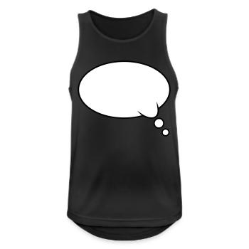Thought Bubble Design - Men's Breathable Tank Top - black - Front - Nick (188cm)