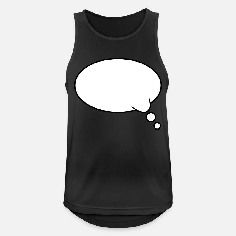 Denkblase Design - Männer Tank Top atmungsaktiv - Schwarz