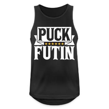 puck futin Logo Design - Männer Tank Top atmungsaktiv - Schwarz - Vorne - Nick (188cm)