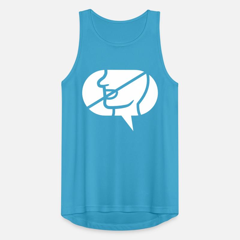 Forbidden Communicate Icon Speech Bubble Men's Breathable Tank Top