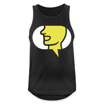 Chat Simple Symbole Bulle - Débardeur respirant Homme - noir - Devant - Nick (188cm)