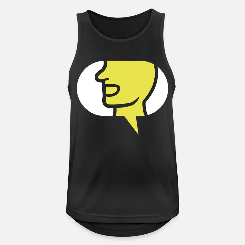 Chat Simple Symbol Speech Bubble - Men's Breathable Tank Top - black