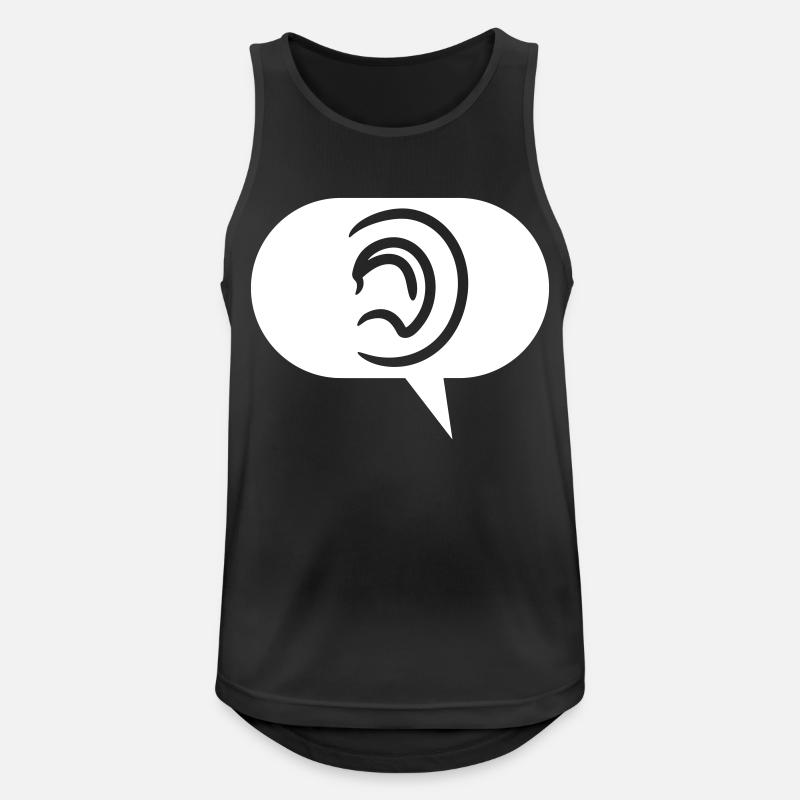 Perceive sounds Symbol speech bubble - Men's Breathable Tank Top - black