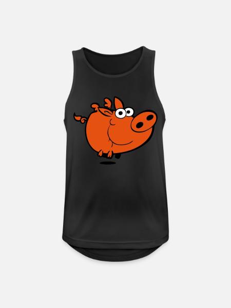 Flying Pig - Men's Breathable Tank Top - black