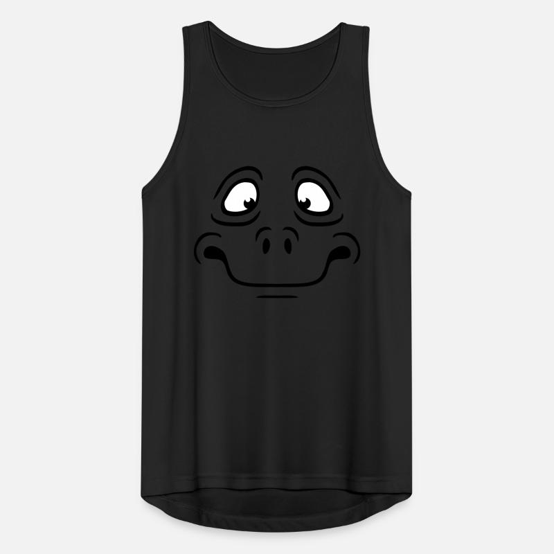 Insecure Anxious Comic Cartoon Face Men's Breathable Tank Top