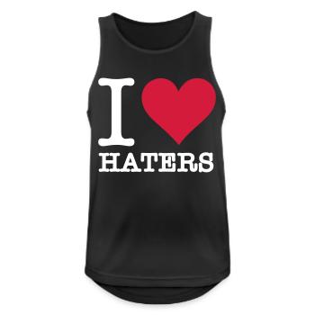 I Love Haters - Men's Breathable Tank Top - black - Front - Nick (188cm)