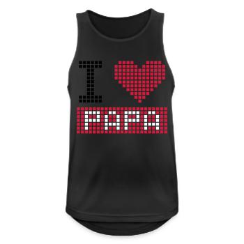 i love papa - Männer Tank Top atmungsaktiv - Schwarz - Vorne - Nick (188cm)