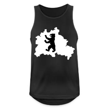 2 col - Berliner Bär Hauptstadt Bundestag - Men's Breathable Tank Top - black - Front - Nick (188cm)