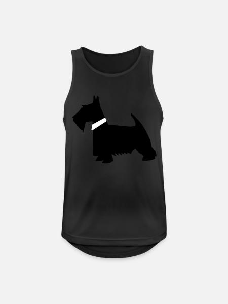 black scottish terrier - Men's Breathable Tank Top - black