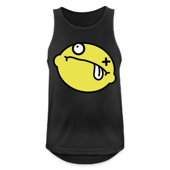 Dead Lemon Smiley - Men's Breathable Tank Top - black - Front - Nick (188cm)
