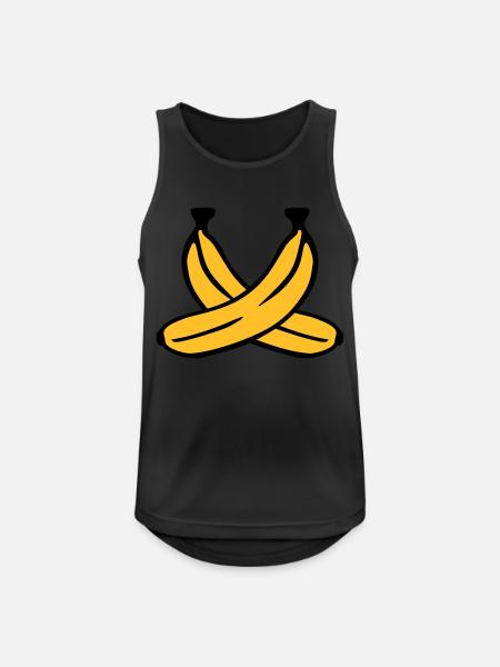 Banane - Männer Tank Top atmungsaktiv - Schwarz