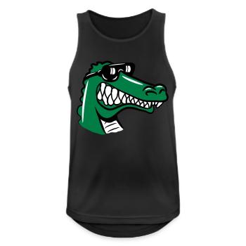Crocodile drôle fun - Débardeur respirant Homme - noir - Devant - Nick (188cm)
