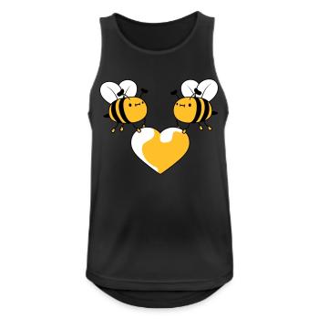 2 bees in love - Men's Breathable Tank Top - black - Front - Nick (188cm)