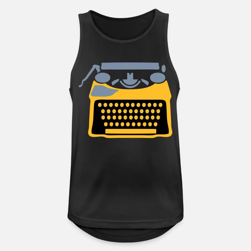 machine write - Men's Breathable Tank Top - black