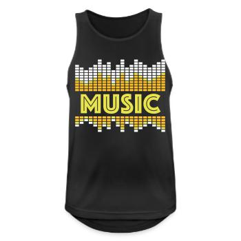 Music Equalizer LED Lichter Rhythmus tanzen Stereo - Männer Tank Top atmungsaktiv - Schwarz - Vorne - Nick (188cm)