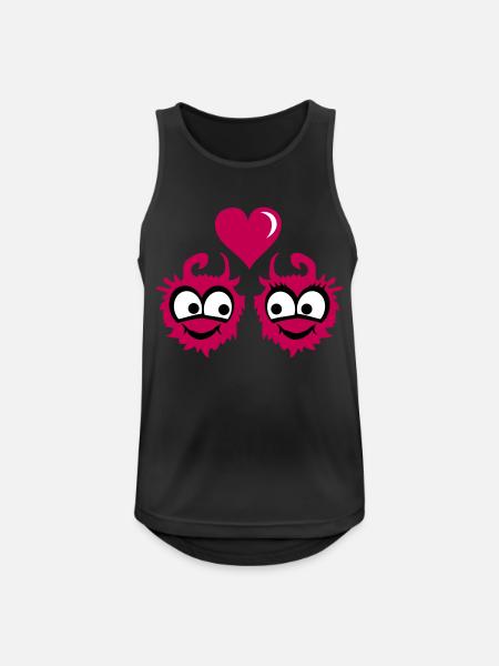 Monster Love - Männer Tank Top atmungsaktiv - Schwarz