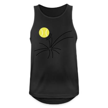 tennis as (3c) - Männer Tank Top atmungsaktiv - Schwarz - Vorne - Nick (188cm)