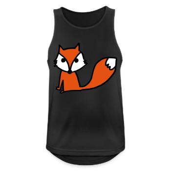 fox animal wild - Men's Breathable Tank Top - black - Front - Nick (188cm)