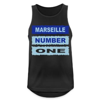 marseille - Débardeur respirant Homme - noir - Devant - Nick (188cm)