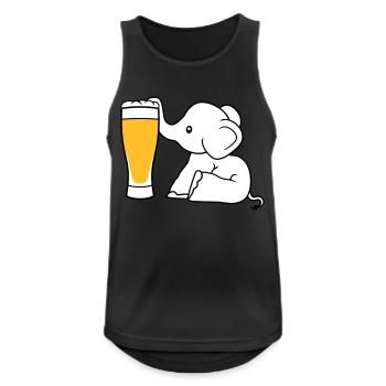 bière d'éléphant sucer l'alcool boire soif ivre - Débardeur respirant Homme - noir - Devant - Nick (188cm)