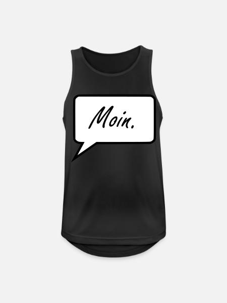 Moin - Männer Tank Top atmungsaktiv - Schwarz