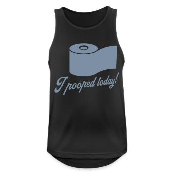 I pooped today quote - Men's Breathable Tank Top - black - Front - Nick (188cm)