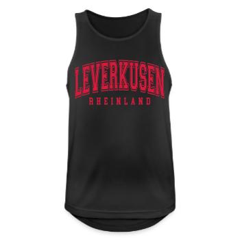 Leverkusen - Männer Tank Top atmungsaktiv - Schwarz - Vorne - Nick (188cm)