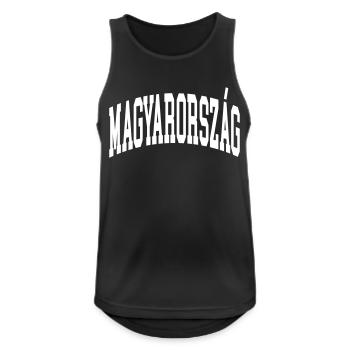 Ungarn - Männer Tank Top atmungsaktiv - Schwarz - Vorne - Nick (188cm)
