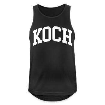 Koch - Männer Tank Top atmungsaktiv - Schwarz - Vorne - Nick (188cm)