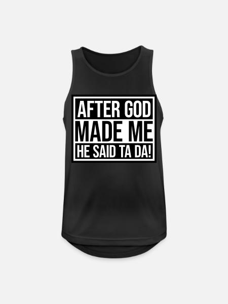 after god made me - Men's Breathable Tank Top - black