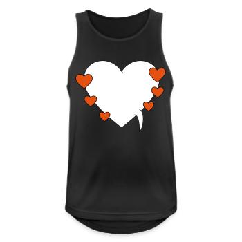 Speech bubble with hearts - Men's Breathable Tank Top - black - Front - Nick (188cm)