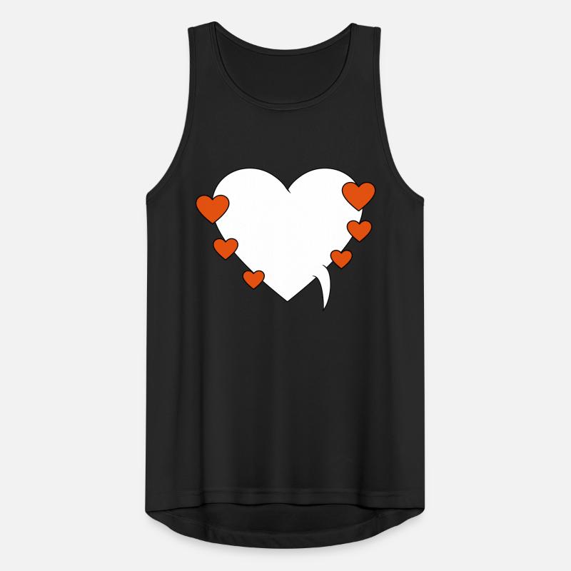 Speech bubble with hearts Men's Breathable Tank Top