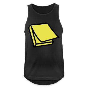 Postit - Männer Tank Top atmungsaktiv - Schwarz - Vorne - Nick (188cm)