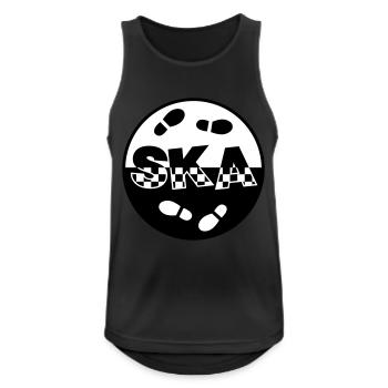 Logo SKA version 2 - Débardeur respirant Homme - noir - Devant - Nick (188cm)